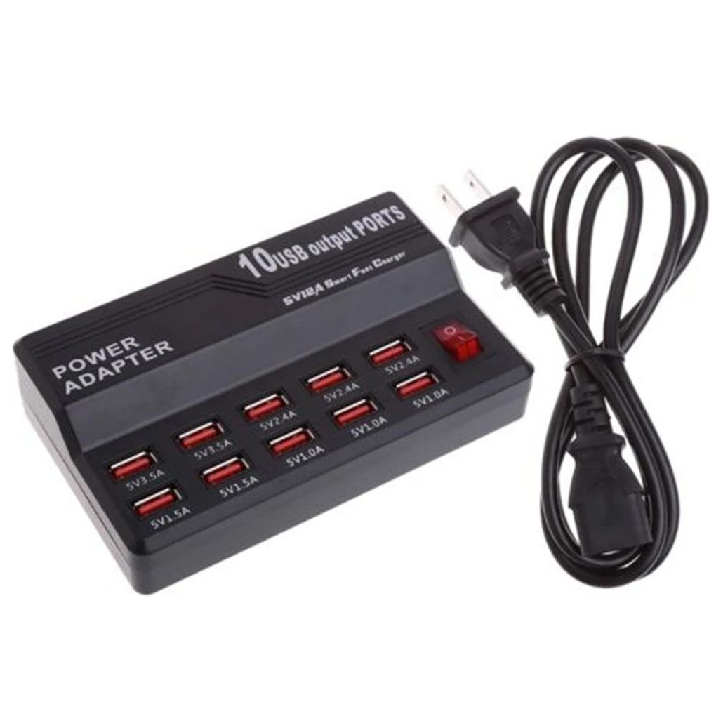 10 منافذ USB الهاتف المحمول اللوحي الذكية سريع شاحن لسطح المكتب الهاتف كاميرا مراقبة شحن محول محطة 10 منافذ USB الهاتف المحمول اللوحي الذكية سريع شاحن لسطح المكتب الهاتف كاميرا مراقبة شحن محول محطة