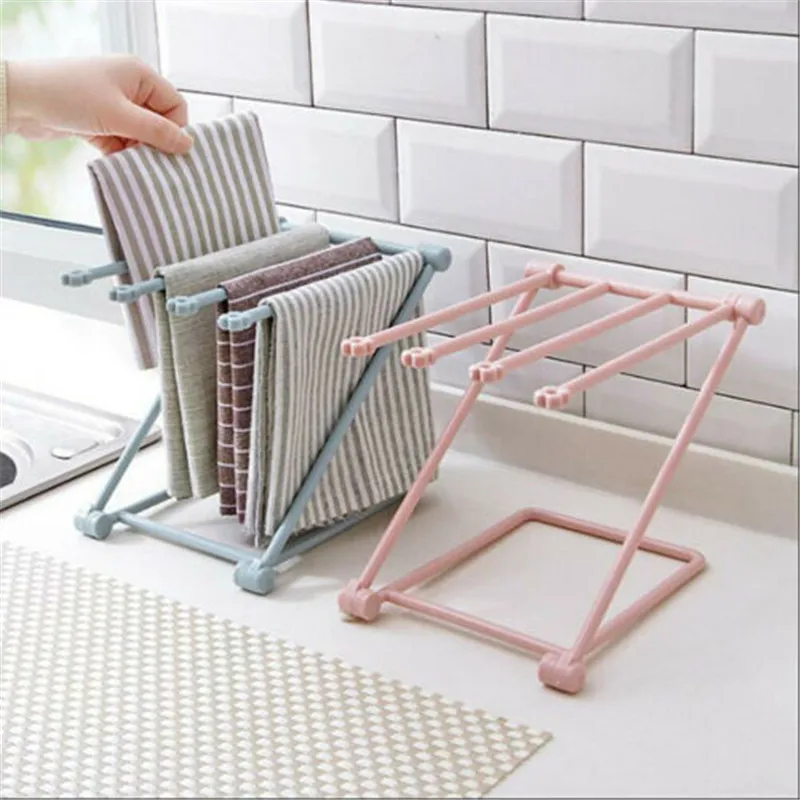 

Foldable Vertical Rag Mug Rack Holder Cup Storage Stand Kitchen Organizer