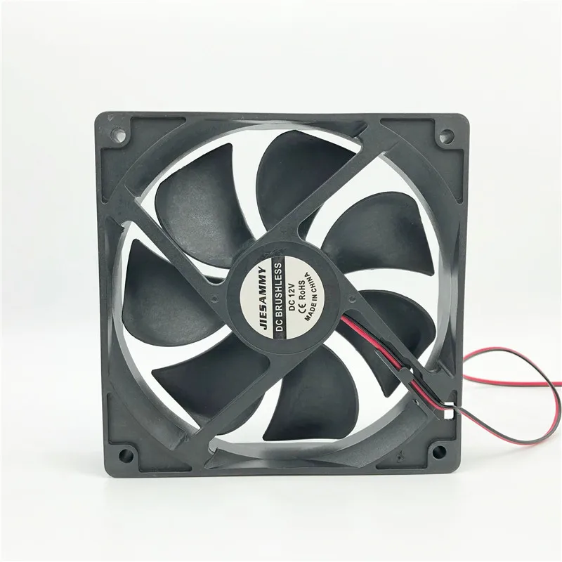 

JIESAMMY 12cm fan 12025 12V high speed 2825RPM 0.35A 4.2W TWOBALL bearing 120mm PC Computer cooling fan CPU heatsink 120x25mm