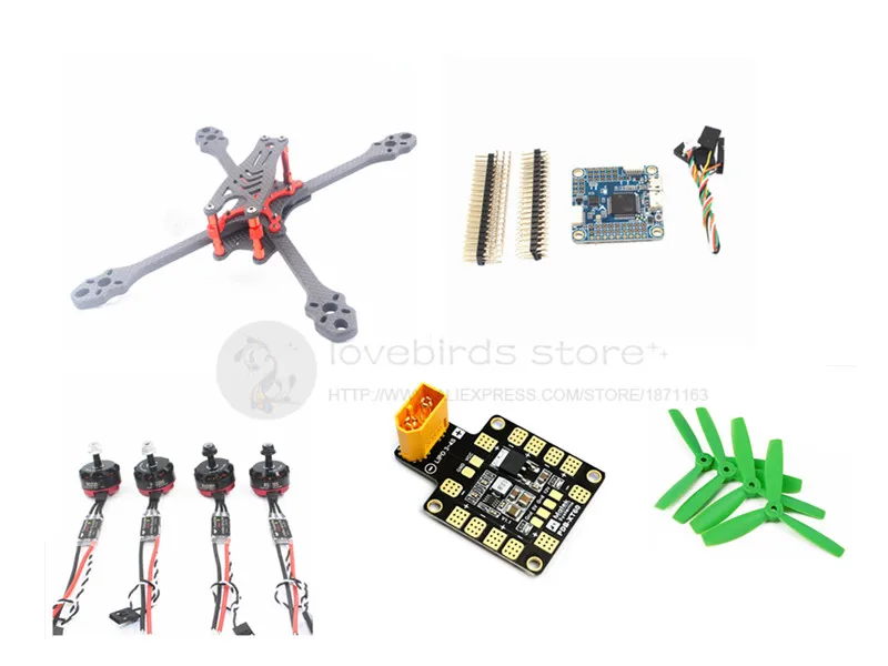 DIY FPV Racing mini drone ALFA Monster комплект с рамкой для квадрокоптера 6 мм рамка 5/6 дюйма +