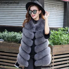 Winter Warm Vest New Arrival Fashion Women Import Coat Fur Vest High-Grade Faux Fur Coat Fox Fur Long Vest Plus Size S-3XL