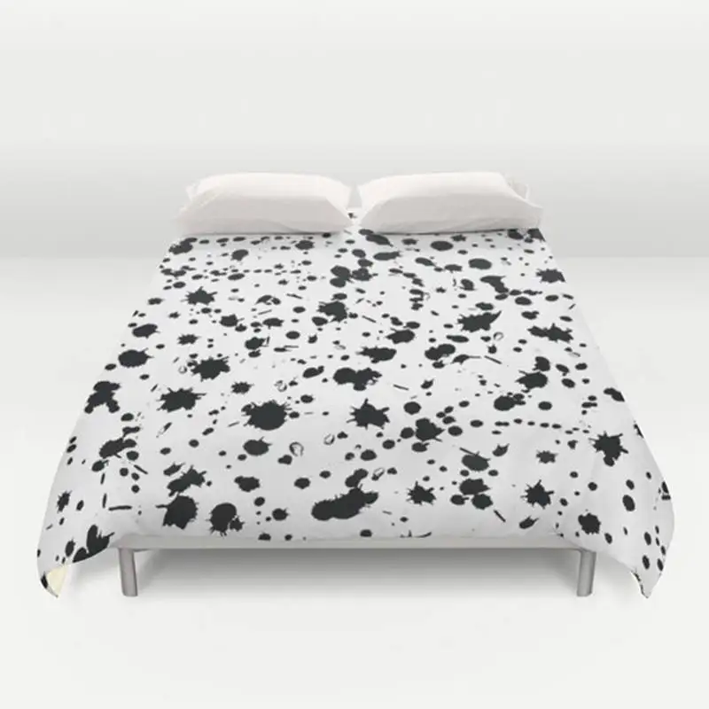 Duvet Cover Paint Splatter Creative White Home Textiles Custom