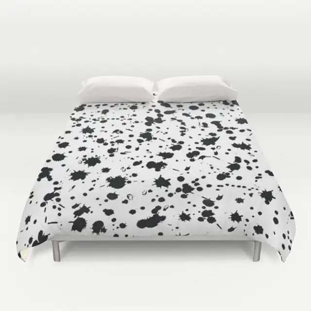 Duvet Cover Paint Splatter Creative White Home Textiles Custom Duvet Cover Paint Splatter Creative White Home Textiles Custom Made Letter Comforter On The Bed