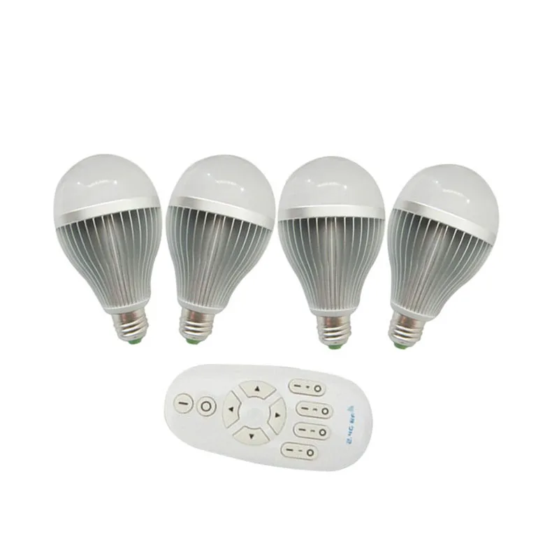 

10X Wholesale LED bulb 10W CCT and bright adjustment with 2.4G remote controller express free shipping