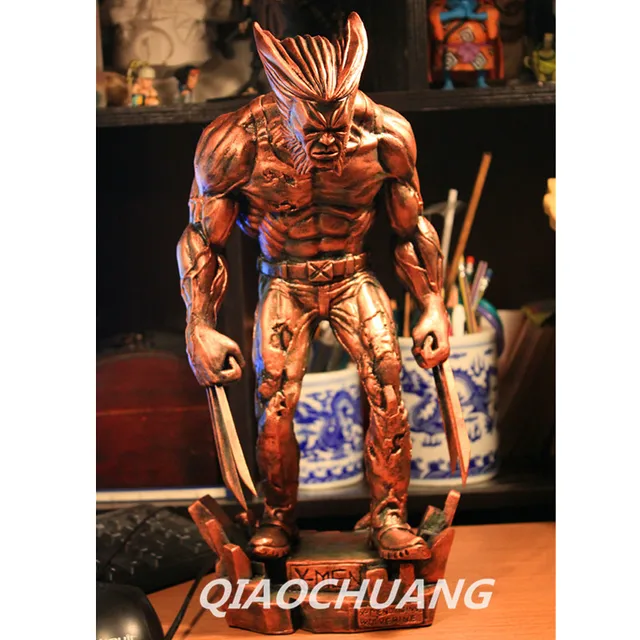 Best Offers Statue Avengers X-Men Superhero Full-Length Portrait Wolverine Logan Howlett Bust Resin Action Figure Collectible Model Toy W235