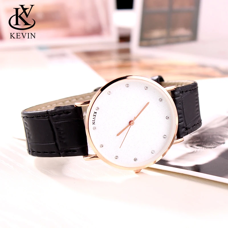 KEVIN KV 2 шт. модные кожаные часы пара мужские и женские студенческий подарок