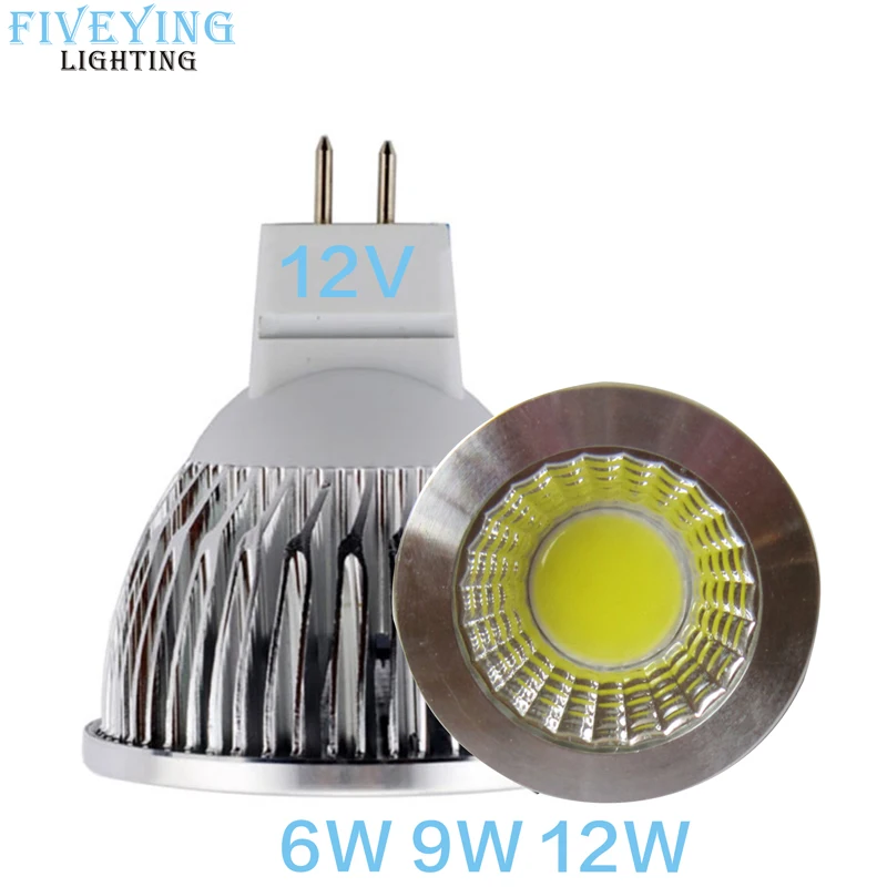 Новая Светодиодная лампа MR16 12V COB 9w 12w 15w GU5.3 220V led прожектор теплый холодный белый