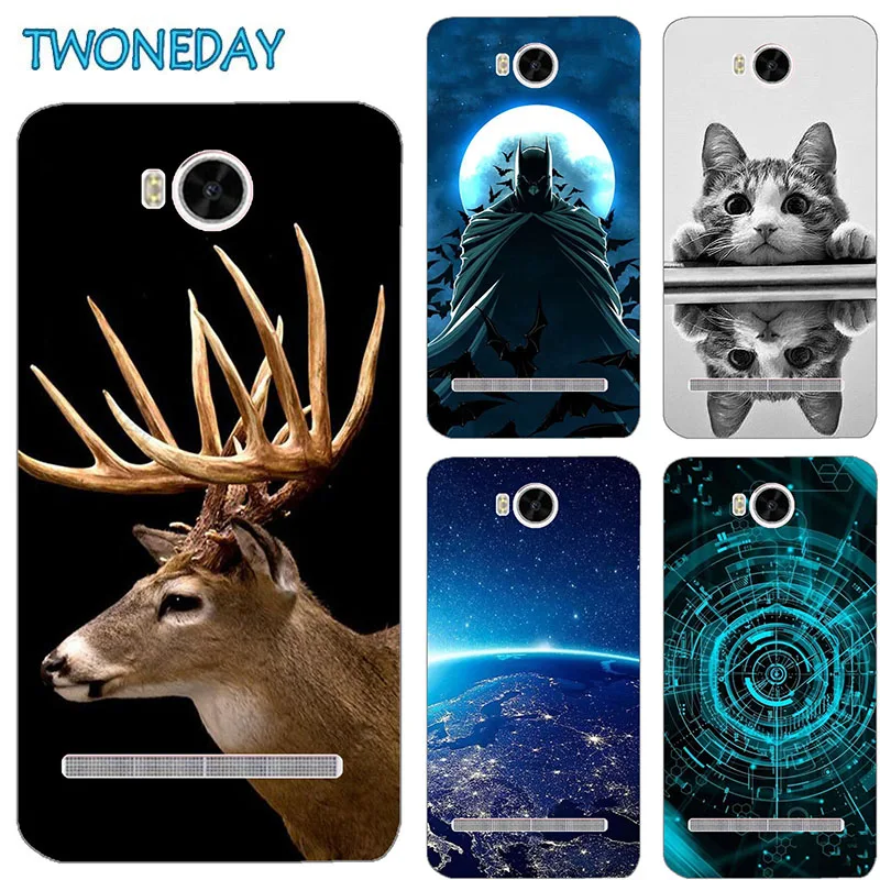 

Elk Case Frozen Phone Cover For Huawei Y3 2 Y3II-U22 LUA-U22 Lua-L21 Coque Cute Cat Flower Back Case For Huawei Y3 II Capa Shell