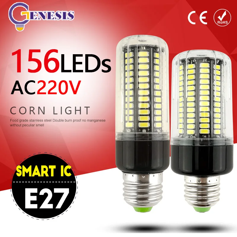 

LED Bulb E27 220V LED lamp 5736 SMD Real No Flicker Smart Power IC Design long LifeSpan Spot light corn lights