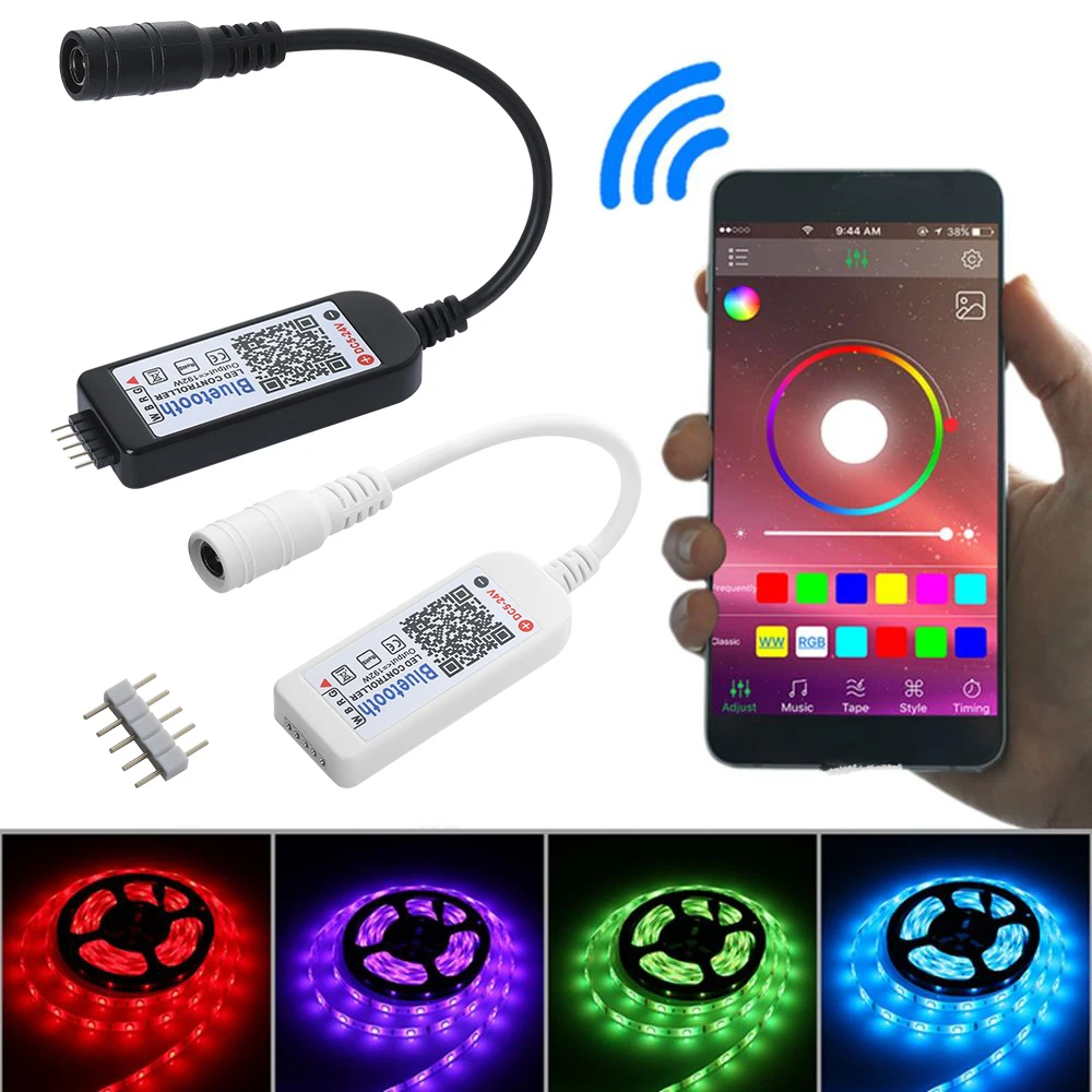 

1set Practical Wireless LED RGBW Bluetooth Controller 5050 3528 Strip Light Tool for iOS Android APP