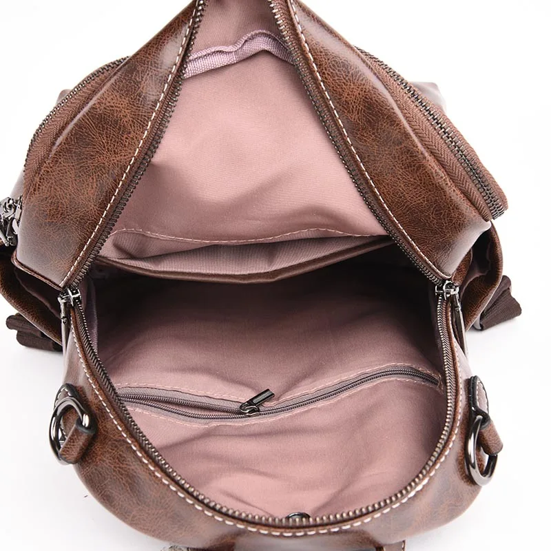 Винтажный женский рюкзак, качественные кожаные школьные рюкзаки для девочек-подростков, женская сумка на плечо, сумка Mochila