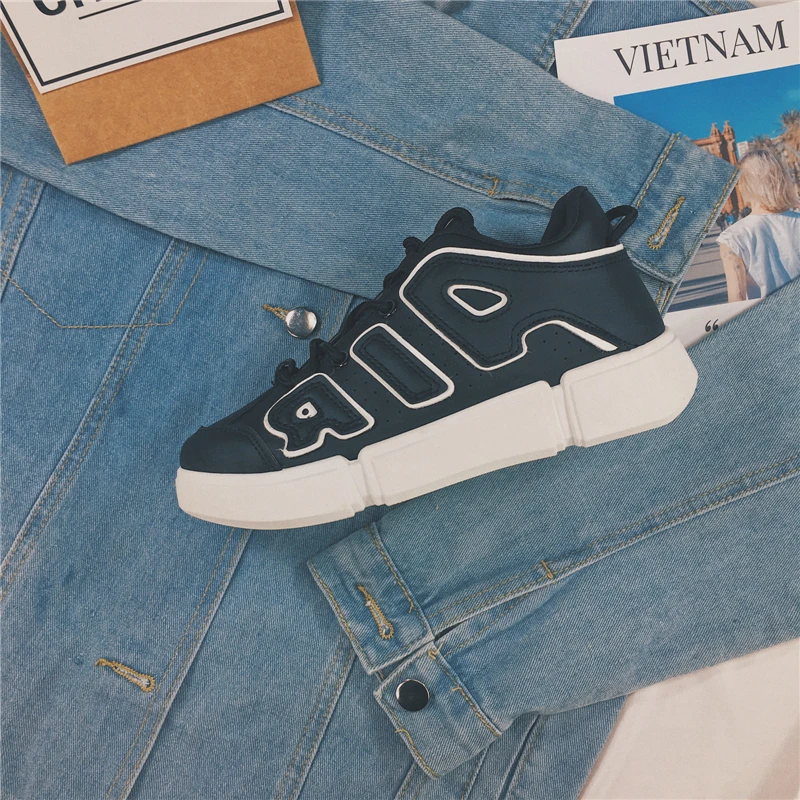 Mou Confortable De Meilleure Chaussures Vente Noir Fond Mode Étudiantes Rétro blanc rose Casual Talon Coréenne Course Haute Chaussures Respirant La AYgXqg
