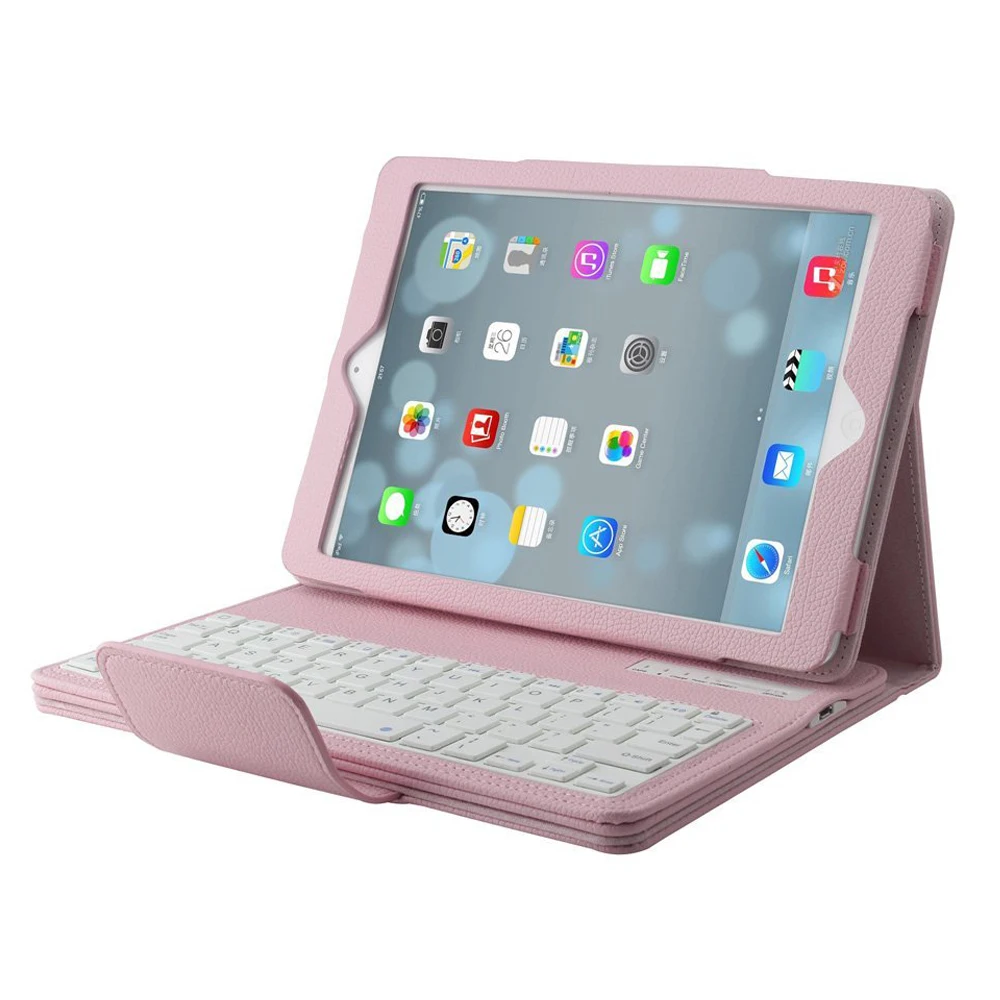 Detachable Bluetooth Wireless ABS Keyboard PU Leather Protective Case