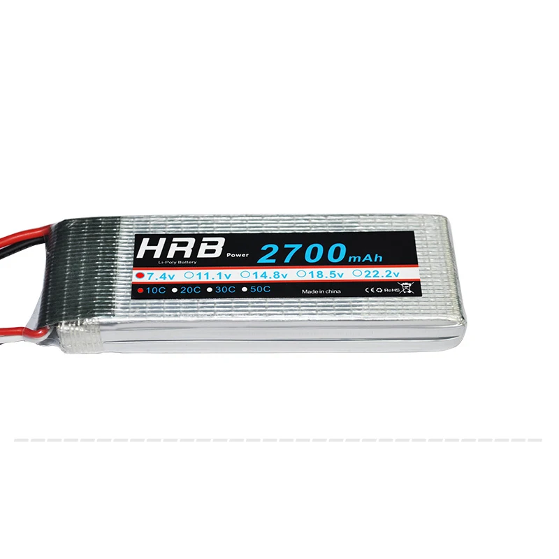 HRB RC Lipo Батарея 7,4 V 2700 мА/ч, 10C 2S EC2 для вертолета H501S H501C 4-осевая машина аэроплан Квадрокоптер