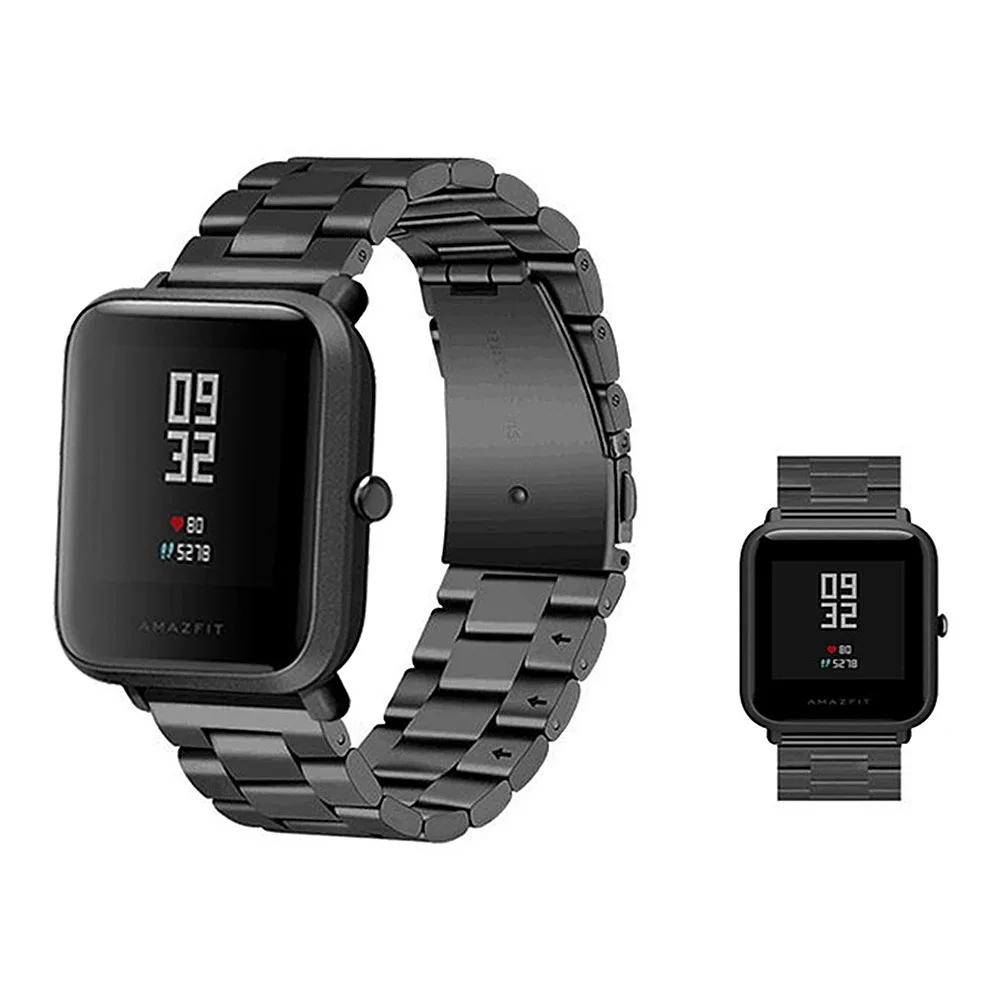 20 мм сменный стальной металлический ремешок для Huami Amazfit Bip для Amazfit GTR 42 мм для Amazfit GTS для Ticwatch 2 Смарт-часы