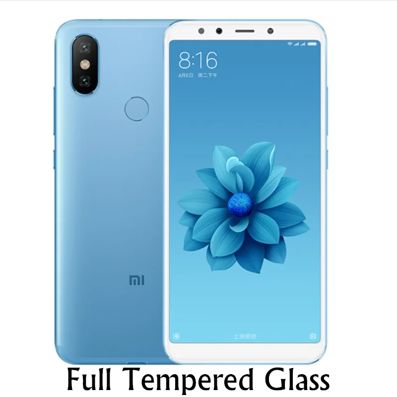 Закаленное стекло с полным покрытием для Xiaomi Mi A2 Защита экрана xiomi mi 6x тонкие