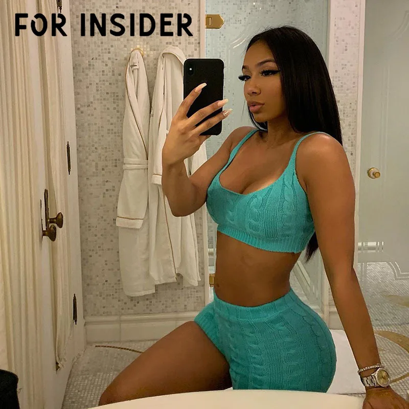 Для Insider зеленый трикотажный комплект из 2 предметов комбинезон для фитнеса