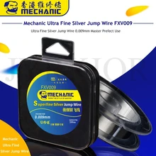 Mecanic fxv009 0.009mm 200m superfine prata, fio de pular, ultra fina, linha de moscas para iphone, impressão digital, mainboard, reparo