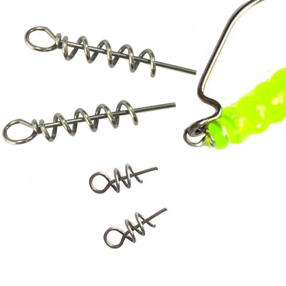 

Hyaena 100pcs/lot 14/45mm Spring Lock Pins Soft Lure Baits Hook Spring Lock Pin Crank Hook Connect Fixed Latch Fishing Tackles