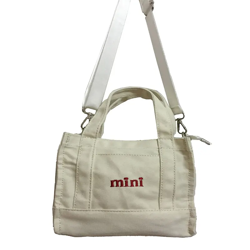 mini white tote bag