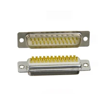 Разъем DB25 D-SUB 25 штырькового шнура Позолоченные Медь 2 ряда сварочным листом разъем мужчин и женщин Micro прямые ноги разъем адаптер db