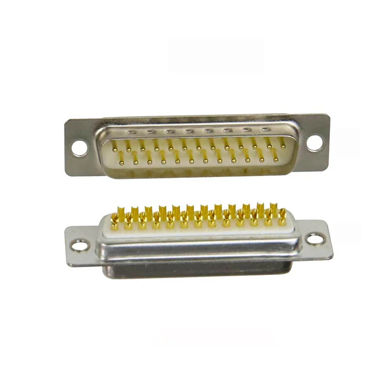 

Connector DB25 D-SUB 25 pin Cable Gold-plated Copper 2 Rows Welded Plate Socket Male to Female Straight Leg Connector DB Adapter