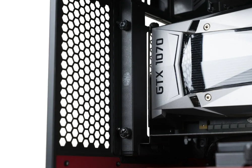  Hohe qualität stahl Vertikale Grafikkarte Halter Kühlung Classis ATX Computer fall FreeForm enthalt