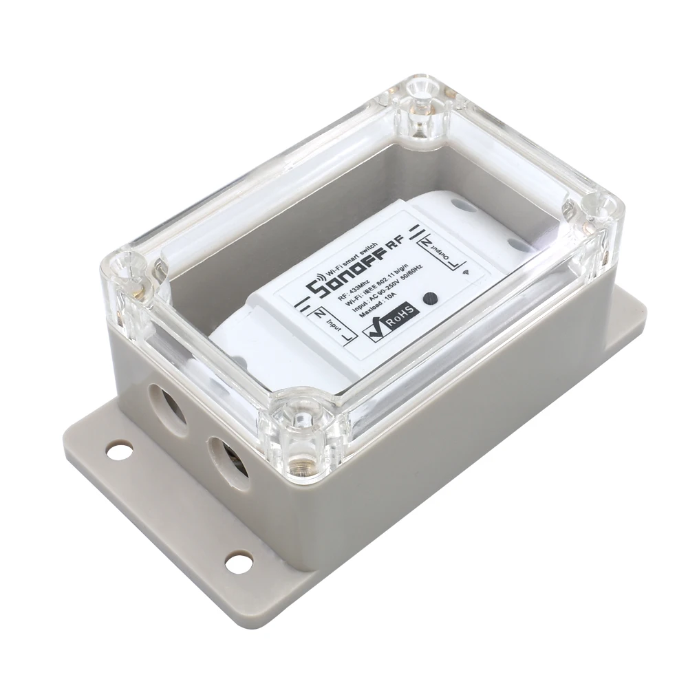 Sonoff IP66 Waterproof Case Weatherproof Junction Water-resistant Shell for Basic/Pow/Dual/TH10/TH16 with Christmas Tree Lights 5