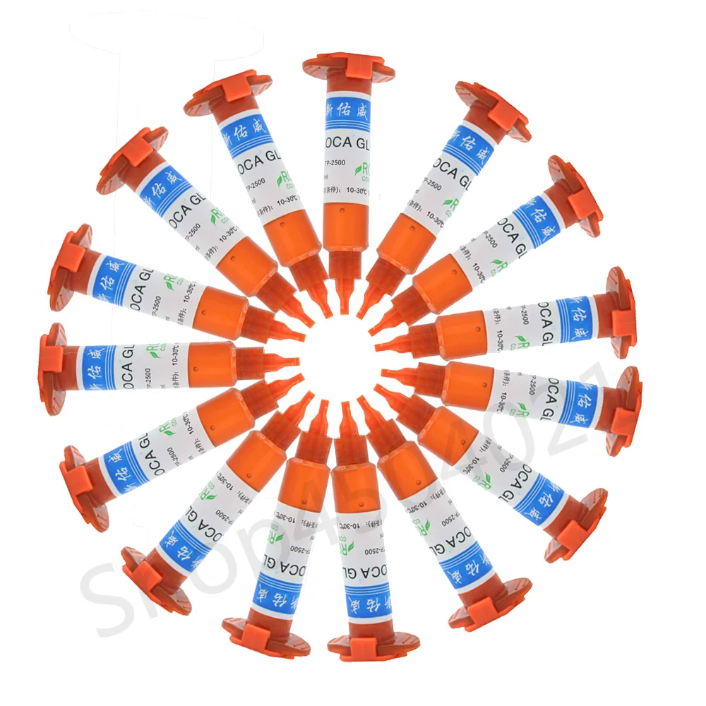 7 в 1 LOCA tp-2500 УФ-клей 5 мл+ 12led УФ-отверждаемый светильник+ Очиститель клея UV 20 г+ режущая проволока 50 м+ одежда для Ремонт сенсорного ЖК-экрана