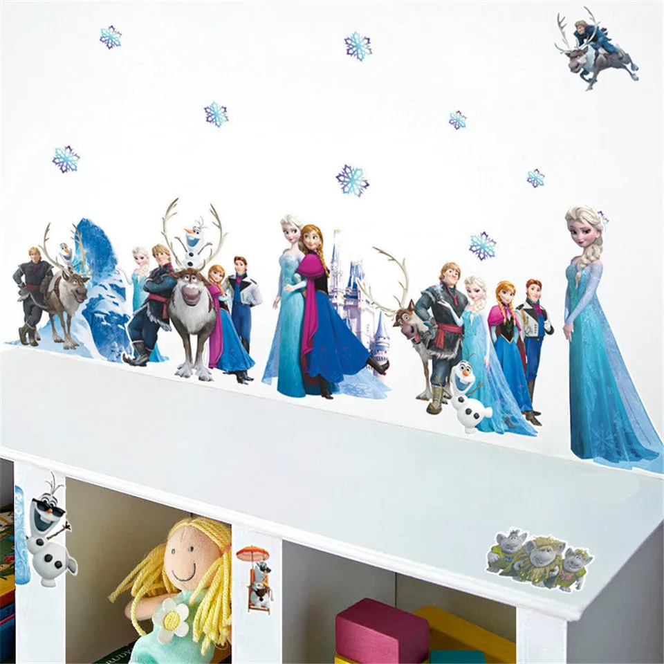 Magic-Cartoon-princess-Elsa-Anna-wall-stickers-for-kids-room-diy-anime-decals-girls-bedroom-movie (1)