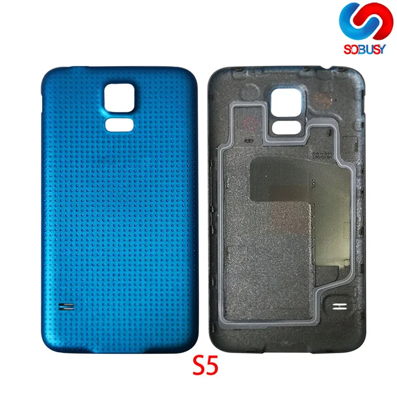 

Housing For Samsung S5 G900F G9006V G9008V Phone Cases Battery Back Cover Case Replacement Rear Door Housing Shell Case Parts