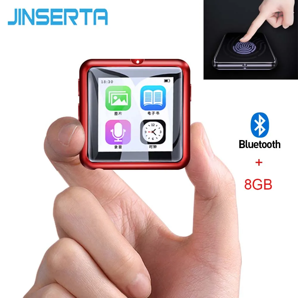 JINSERTA Touch Bluetooth MP3 Player Portable 8G HIFI Music Player with 2.5D Eye Protection Supoort FM USB TF Card Video OTG JINSERTA Touch Bluetooth MP3 Player Portable 8G HIFI Music Player with 2.5D Eye Protection Supoort FM USB TF Card Video OTG