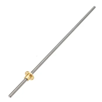 

SULEVE New 1PC T10 Stainless Steel Trapezoidal Lead Screw 500mm Lead 2mm with Brass Nut for CNC Mechanical Work Durable