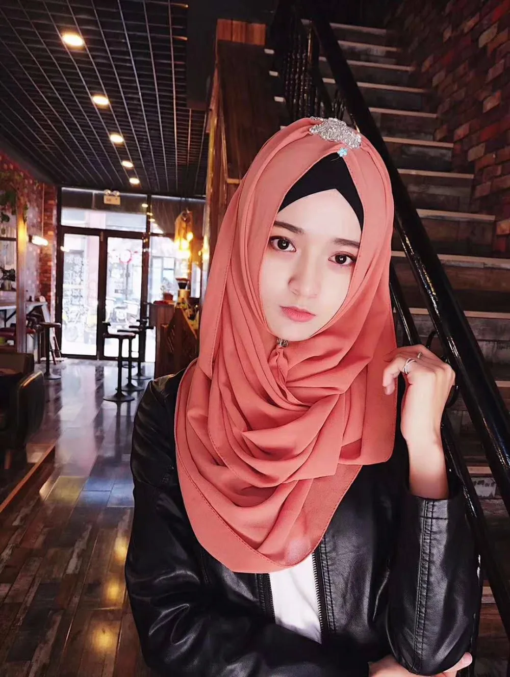 Модные мусульманские исламские шифоновые хиджабы для женщин и девочек
