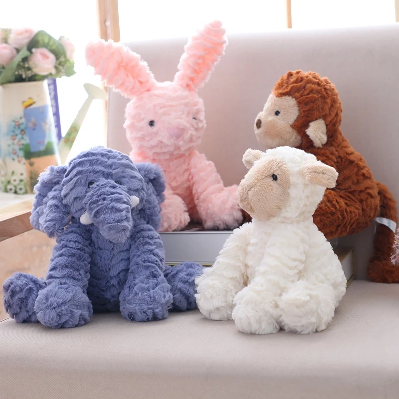 

25 Cm Soft Animal Plush Toy Stuffed Cute Animal Sheep Rabbit Monkey Unicorn Decent Placating Bed Toy For Kids Birthday Gift