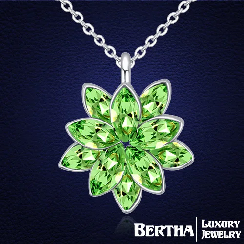 

Crystals From Swarovski 3 Colors Drop Necklaces & Pendants For 2016 Mother'S Day Gift