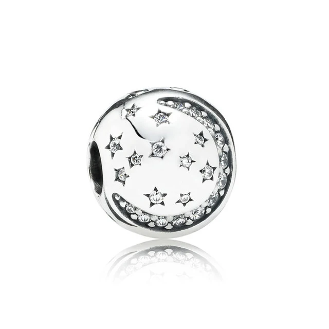 

Kaliyah 100% 925 1:1 True Silver Jewel Sterling 79138cz Twinkling Tonight Zirconia / Silver Clipe Fix Charme