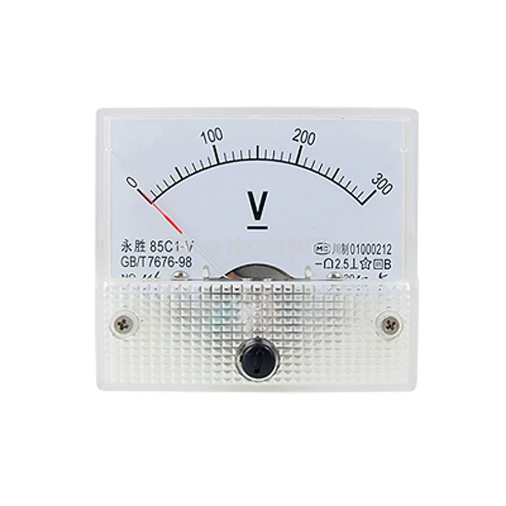 85C1 0 300V DC Rectangle Analog Volt Panel Meter Gaugemeter electric