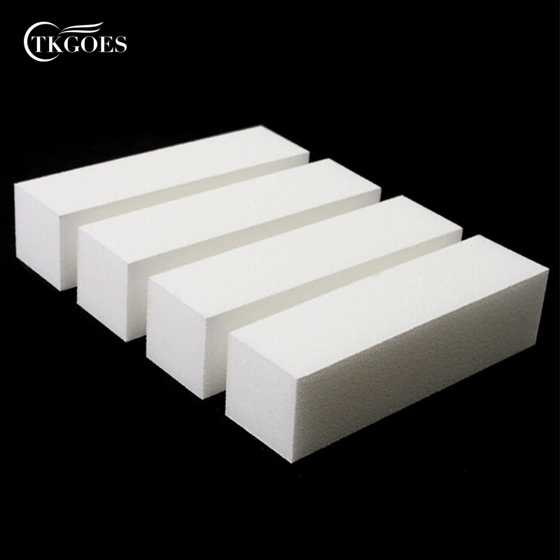 

TKGOES 4 Pcs/Lot Nail Art Buffer File Block Pedicure Manicure Buffing Sanding Polish White Makeup Beauty Tools