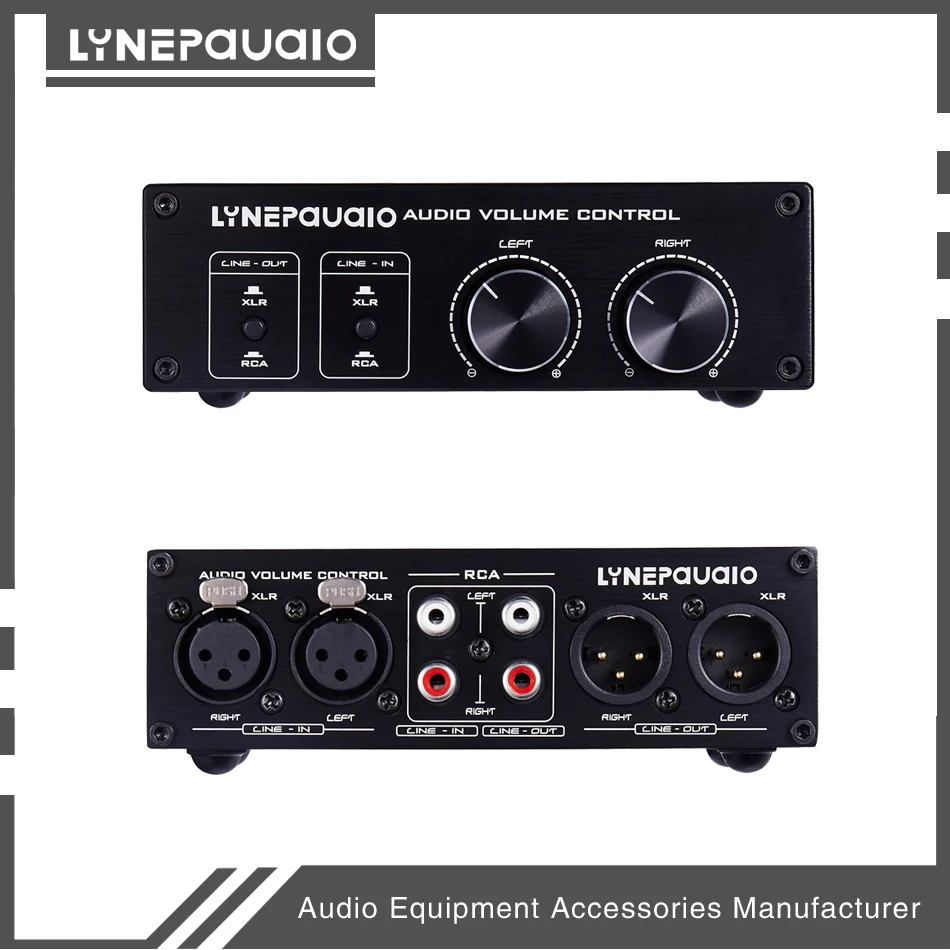 Hi-fi 2 в путе 2-выход аналоговый аудио коммутатор коробка XLR/RCA с регулятором громкости Пассивный предусилитель