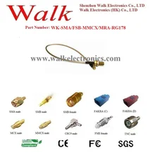 SMA типа «мама» MMCX Мужской RG178 кабель, sma mmcx rg178 кабель, разъем MMCX кабель