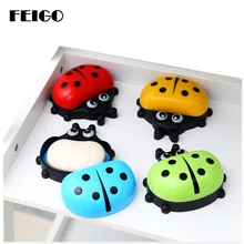 FEIGO, новинка,, милая Божья коровка с крышкой, мыльница, чехол, держатель для душа, контейнер для мытья душа, для дома, ванной комнаты, F30