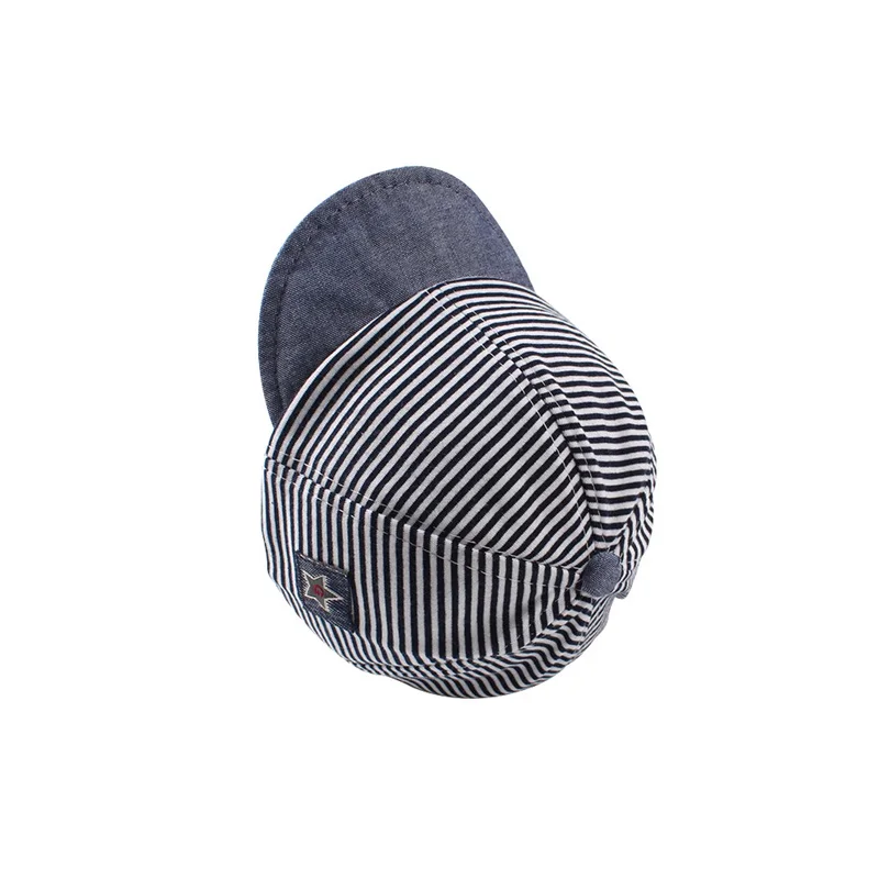 Fashion Striped Baby Cap For Boys Mesh Breathable Summer Cap Star Girls Baseball Cap 6-24M Toddler Summer Baby Boys Clothing (10)
