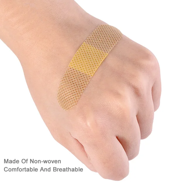 100Pcs/Pack Non-woven Wound Adhesive Plaster Medical Anti-Bacteria Band Aid Bandages Sticker Home Travel First Aid Kit Supplies 4
