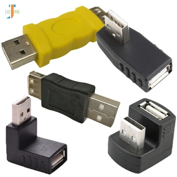 

USB Printer Adapter USB2.0 Type A Female USB To Type B Male Adapter Converter 90 180 Degree for Laptop PC Computer 200pcs/lot