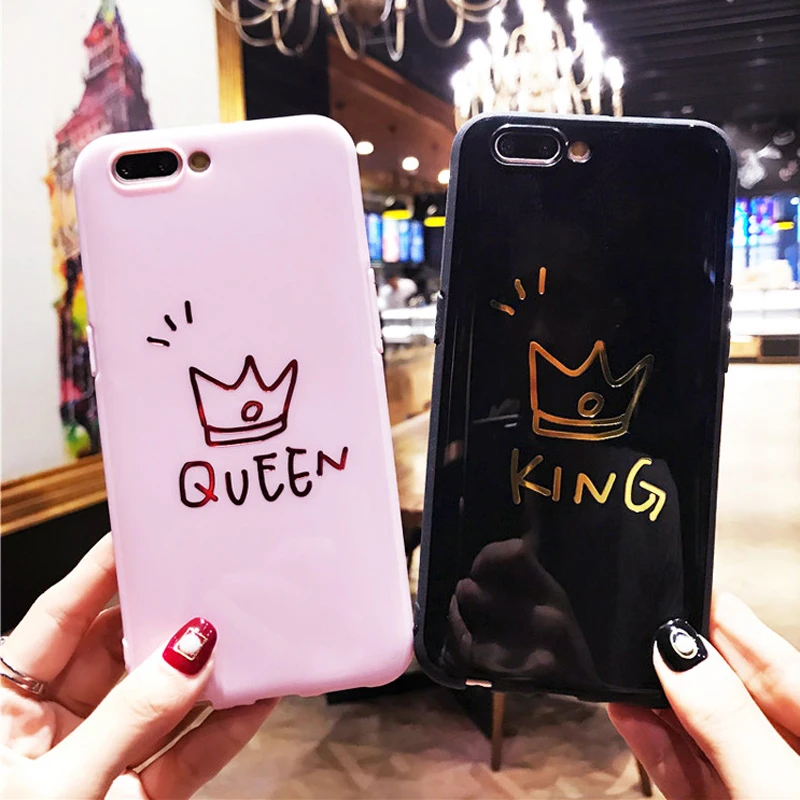 Lovebay Phone Case For Iphone X 8 7 6 6s Plus King Queen Letter