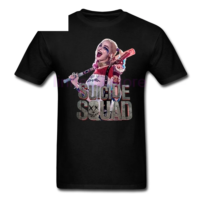 

GILDAN Harley Queen Suicide Squad T Shirt Man 100% Cotton Team Tees Male Newest Big Tshirt Popular Exercise Teenboys Tee Shirt