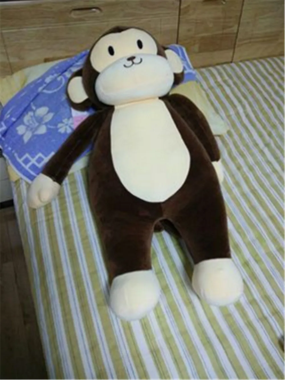 Fancytrader Super Soft Anime Monkey Plush Pillow Doll Cute Stuffed Cartoon Animals Monkey Toys for Kids Gifts 2 Sizes 2 Colors2