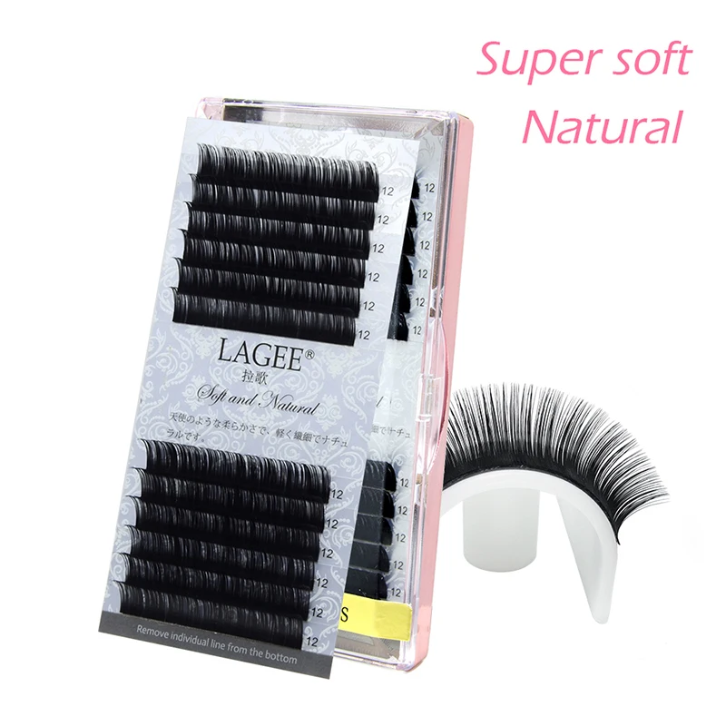 

LAGEE Eyelash Extensions Fake Mink Individual eyelashes Glossy Black False Eyelashes Soft Natural Make up Tools High-quality