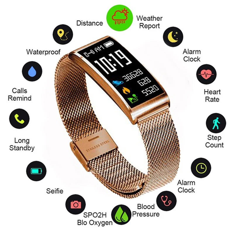 

Men Women Fitness Tracker X3 Smart Watch Bracelet IP68 SmartBand Heart Rate Blood Pressure Fashion Sport Smartwatch IOS Android